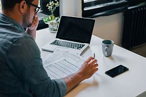 Man working at desk