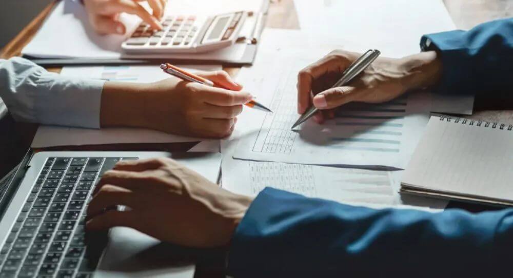 People working at a desk